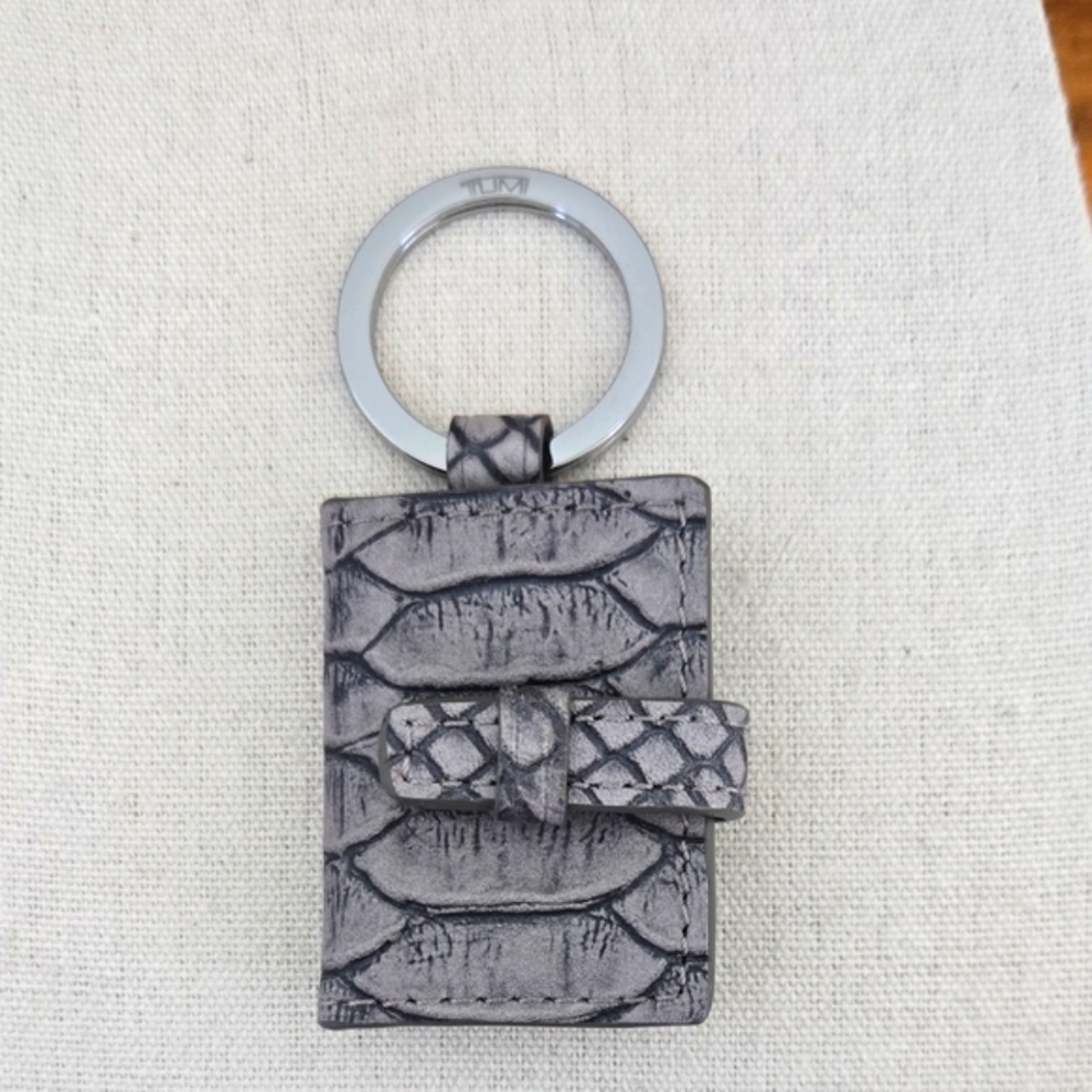 Tumi Python Pattern Leather Key Holder - image 1